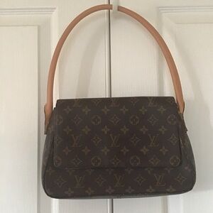 LV looping handle canvas tote bag